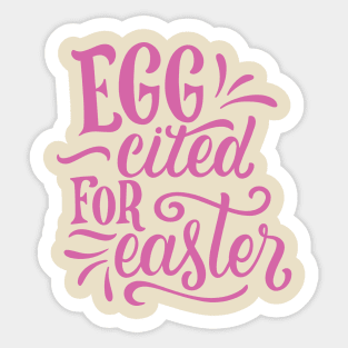 Egg cited for easter Sticker